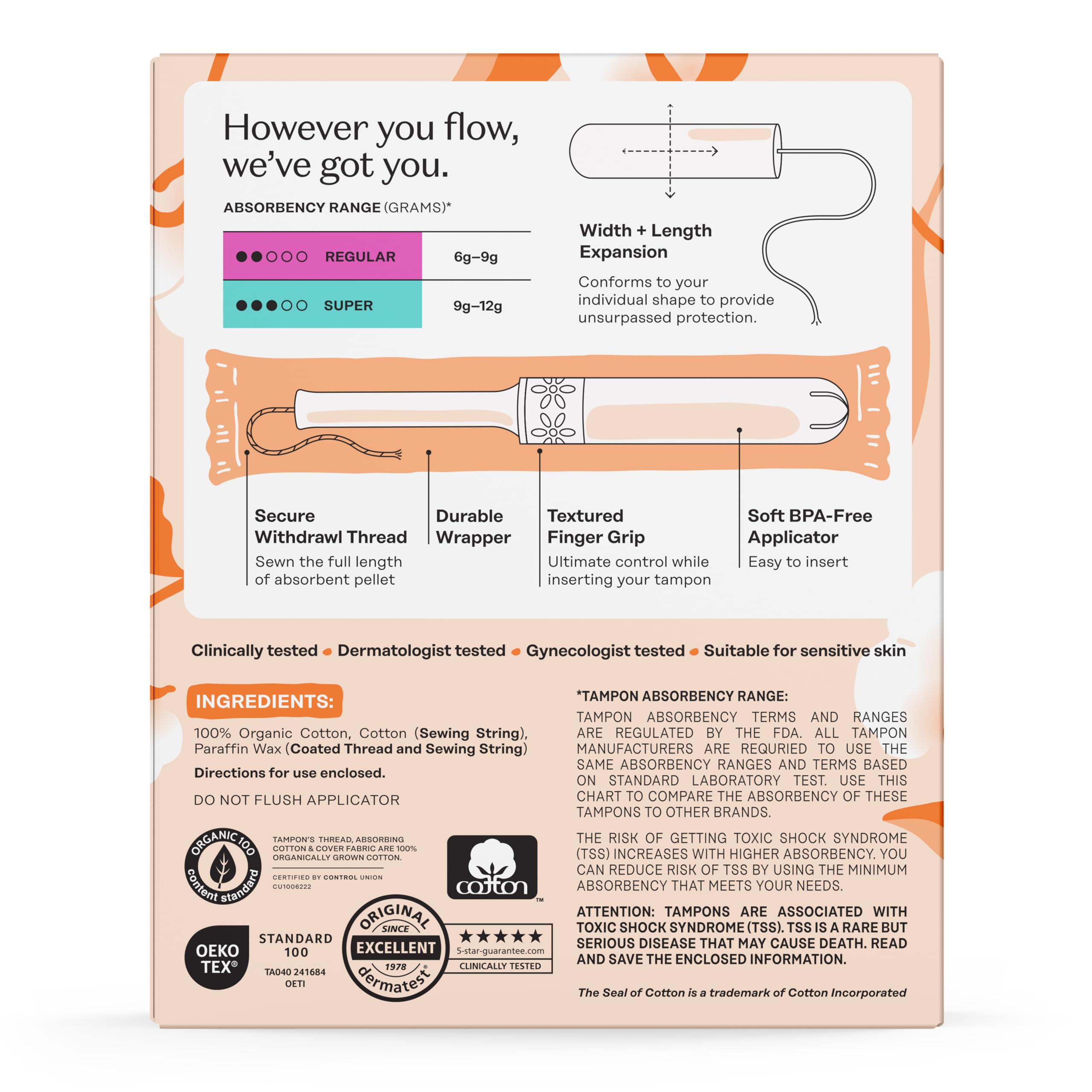 The Honey Pot Company tampon sin fragancia ideal para piel sensible