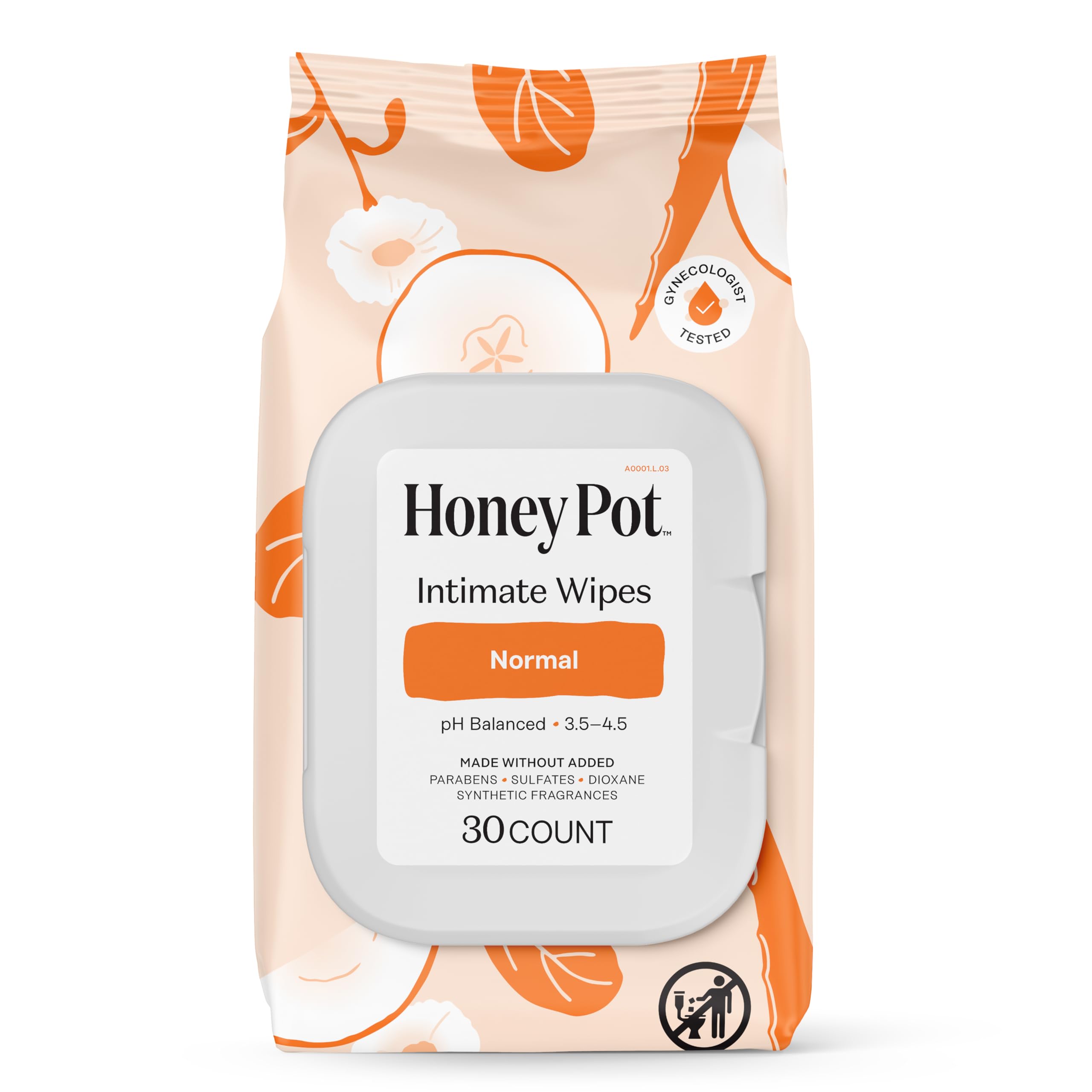 The Honey Pot Company toallitas femeninas normal con empaque reutilizable para uso diario