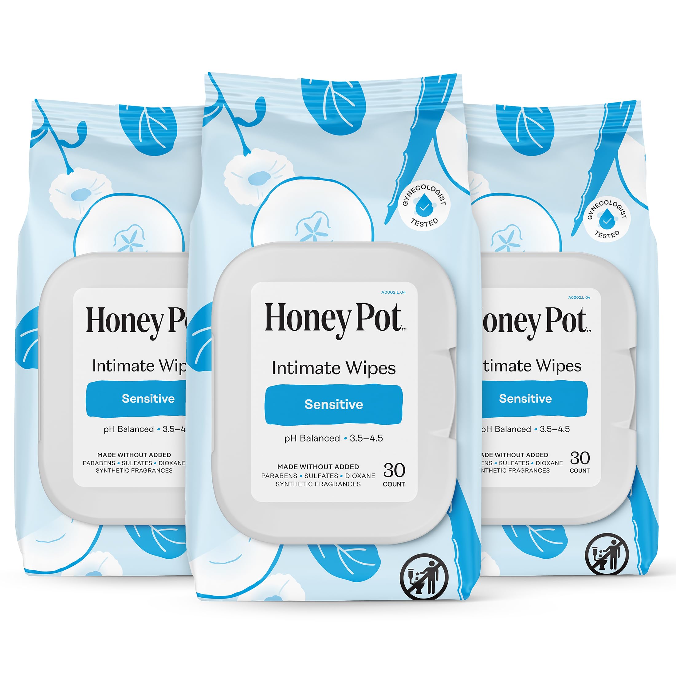 The Honey Pot Company toallitas sensibles en empaque recerrable para uso diario.