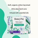 The Honey Pot infusión herbal lavanda rosa aloe menta para sensación refrescante.