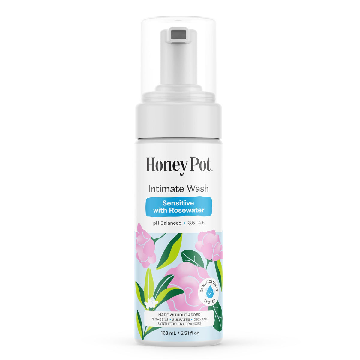 The Honey Pot Jabon Rosa Botella: lavado suave para piel sensible.