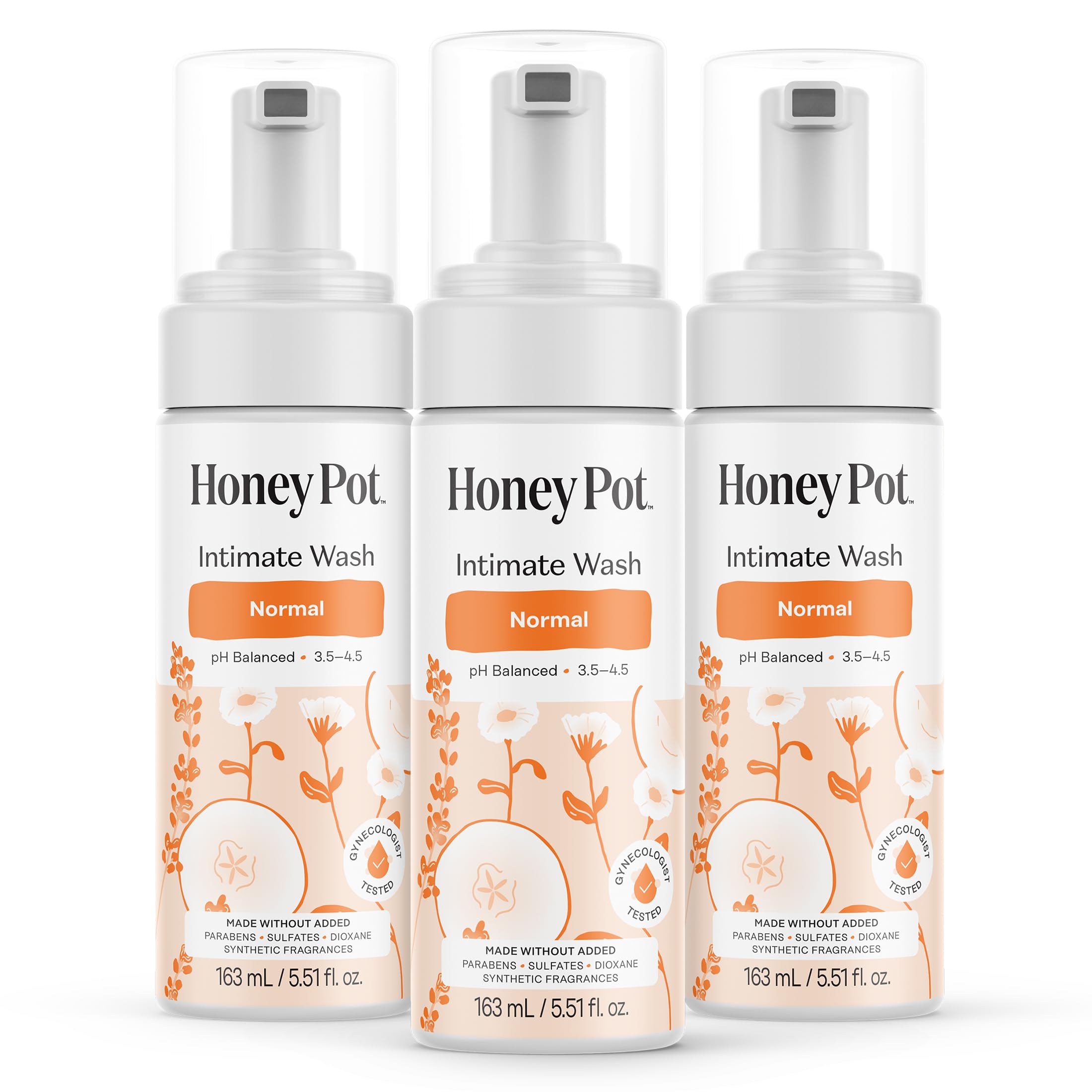 The Honey Pot Company lavado femenino normal en botella para uso diario suave
