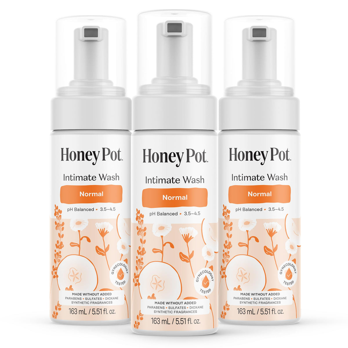 The Honey Pot Company lavado femenino normal en botella para uso diario suave