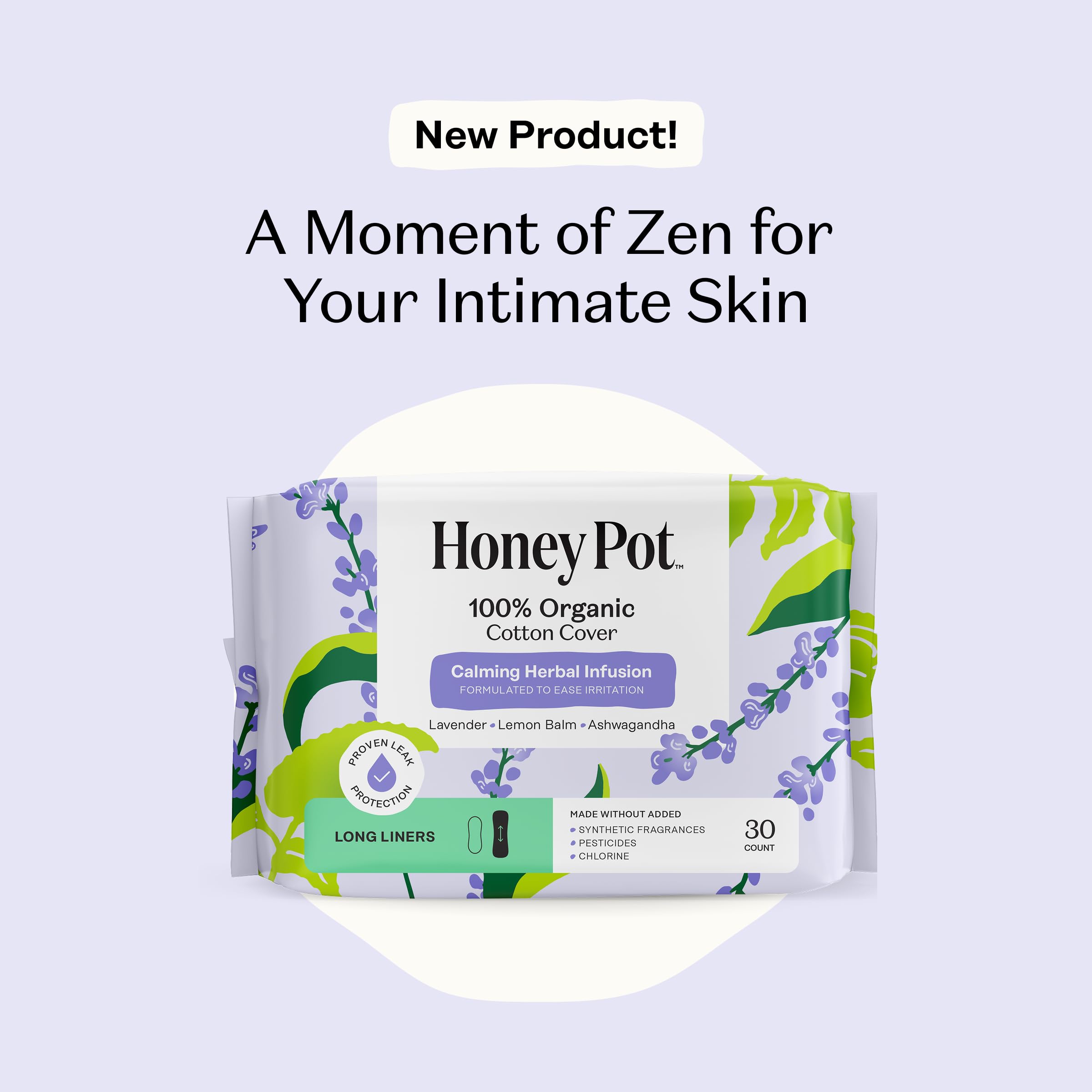 Honey Pot nucleo absorbente ultra para protección diaria sin irritación.