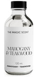 THE MAGIC SCENT aceite difusor caoba teca, botella vertida para aroma sofisticado.