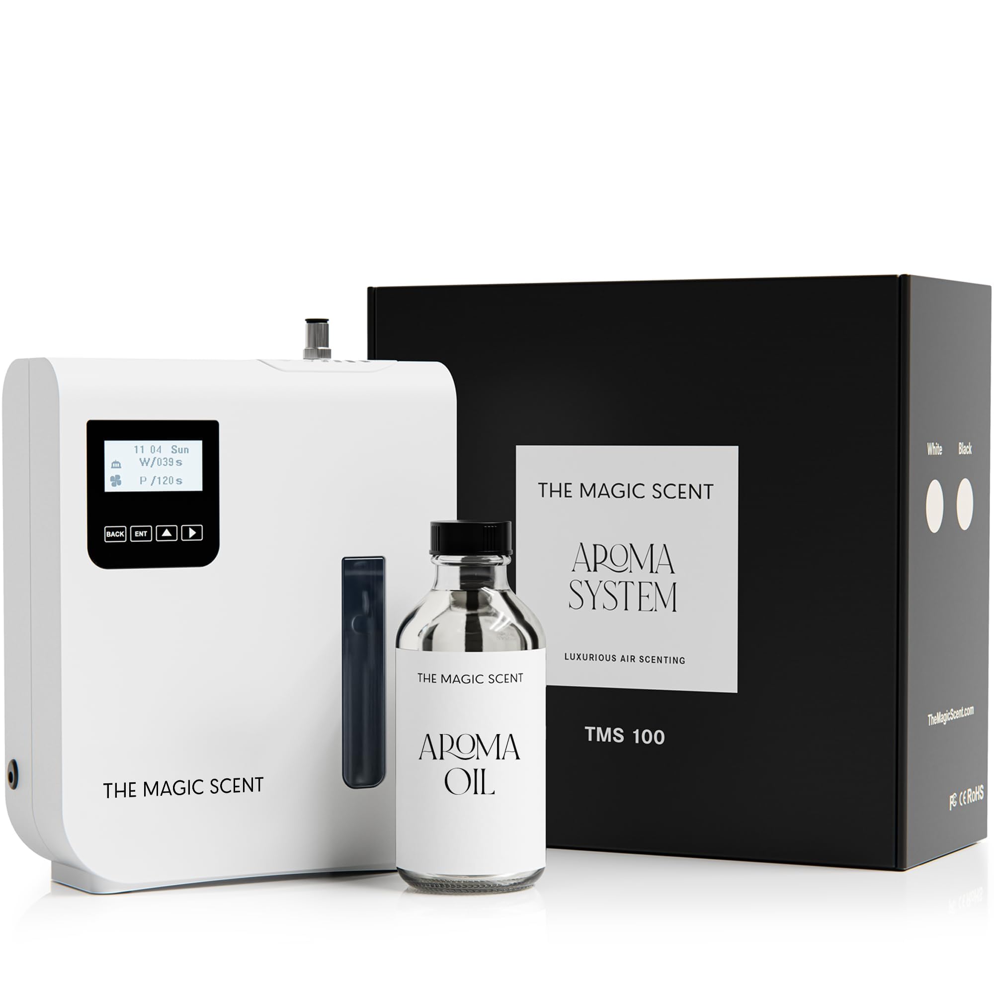 THE MAGIC SCENT en la mesa ofrece aroma suave para espacios pequeños.