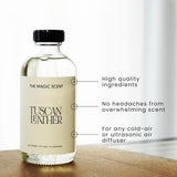 The Magic Scent Tuscan Leather, notas medias de cuero elegante para ambientes sofisticados.
