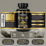 THE MONK Shilajit minerales-85+, muestra de beneficios minerales para la salud.