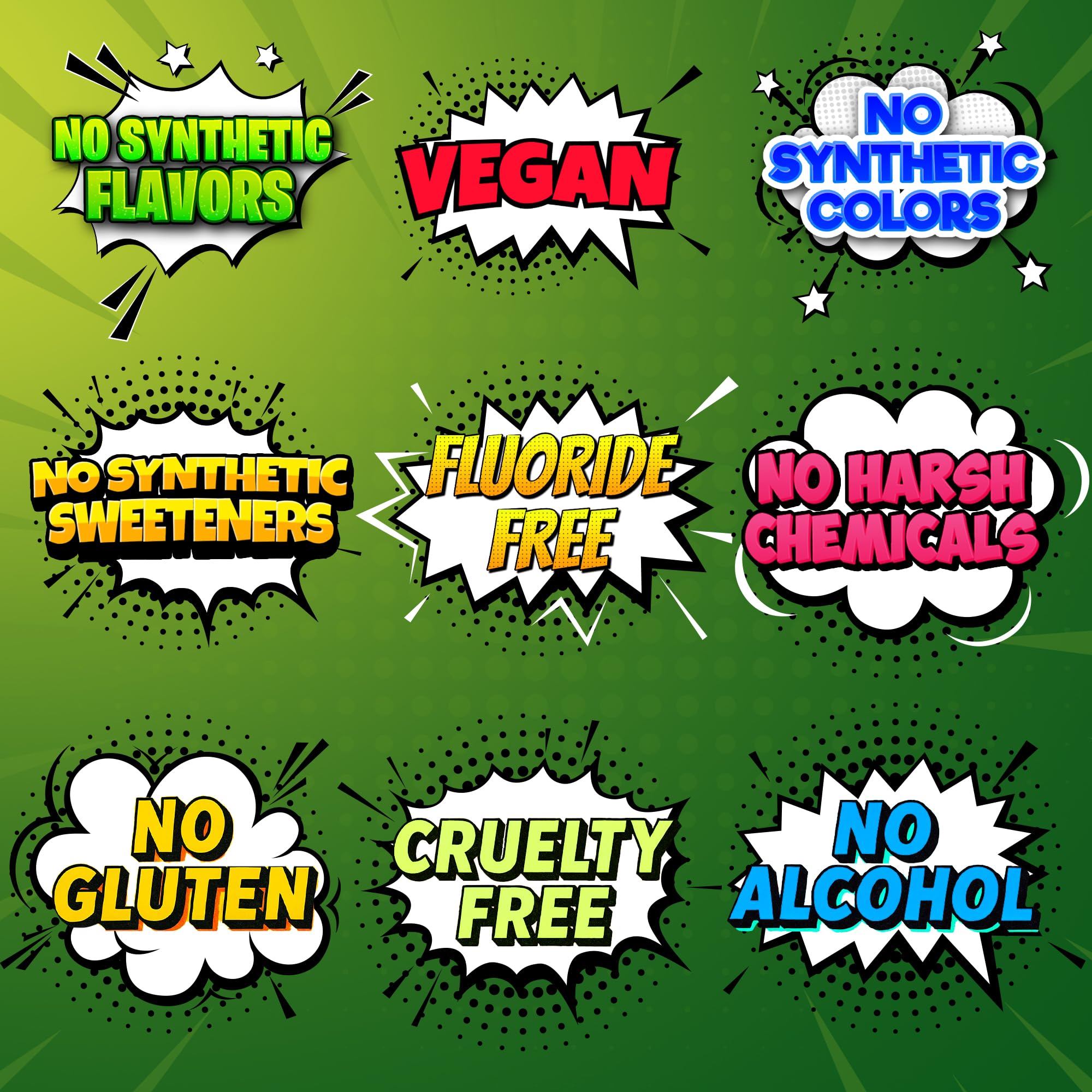 The Natural Dentist Peppermint Twist, lista de ingredientes botánicos para cuidado suave.