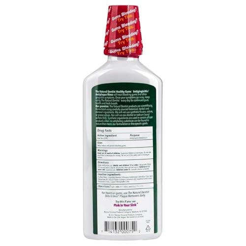The Natural Dentist sin alcohol, enjuague suave para encías sensibles.