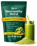 The Nerve Brand Neuropathy Superfood Blend en bote, apoyo diario.