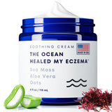 The Ocean Healed My Eczema: crema-sea-moss-botella para alivio suave de la piel.