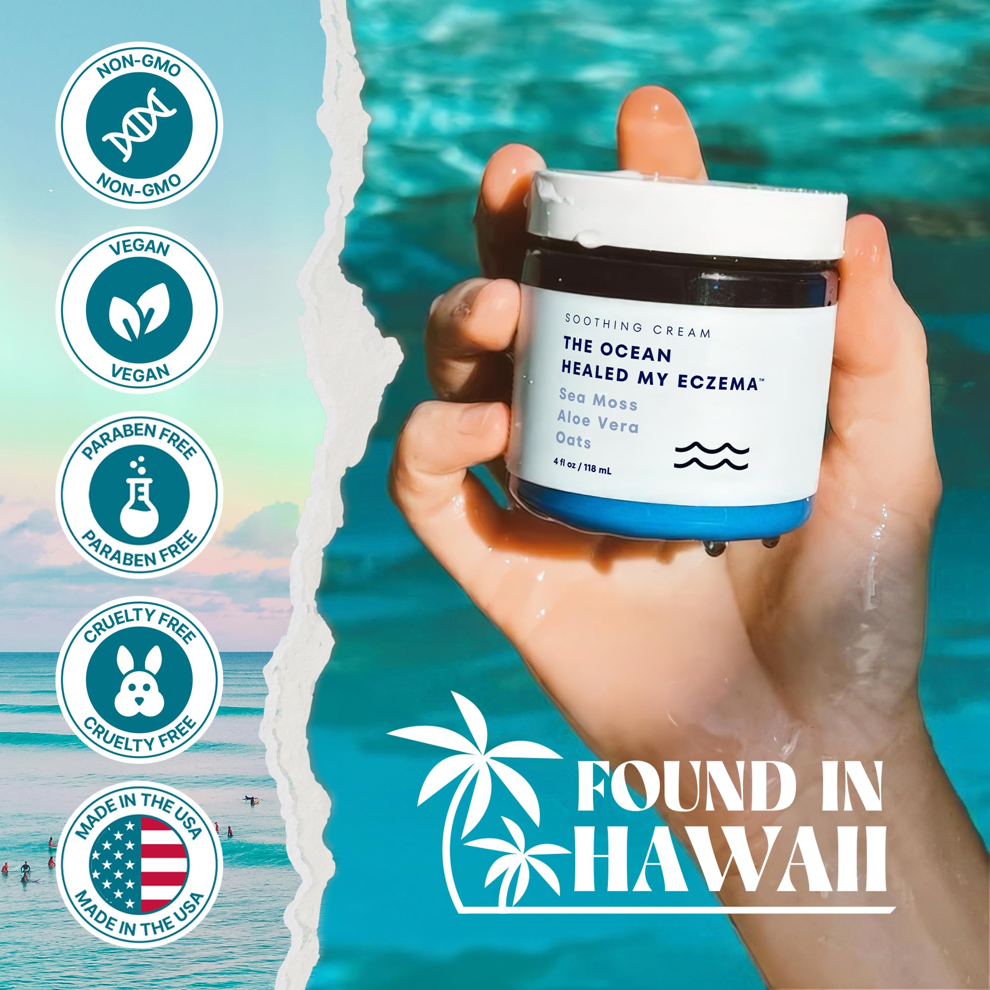 The Ocean Healed My Eczema: showcase-natural-bloom en el empaque.