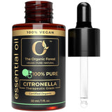 The Organic Forest Citronela: vertido suave para aromaterapia y ambiente fresco.