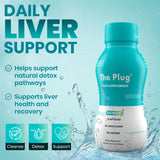 The Plug, vaso de bebida natural para energía sostenida.