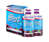 The Right Stuff concentrado electrolitos uvas, botella vertiendo, para hidratación durante entrenamientos intensos