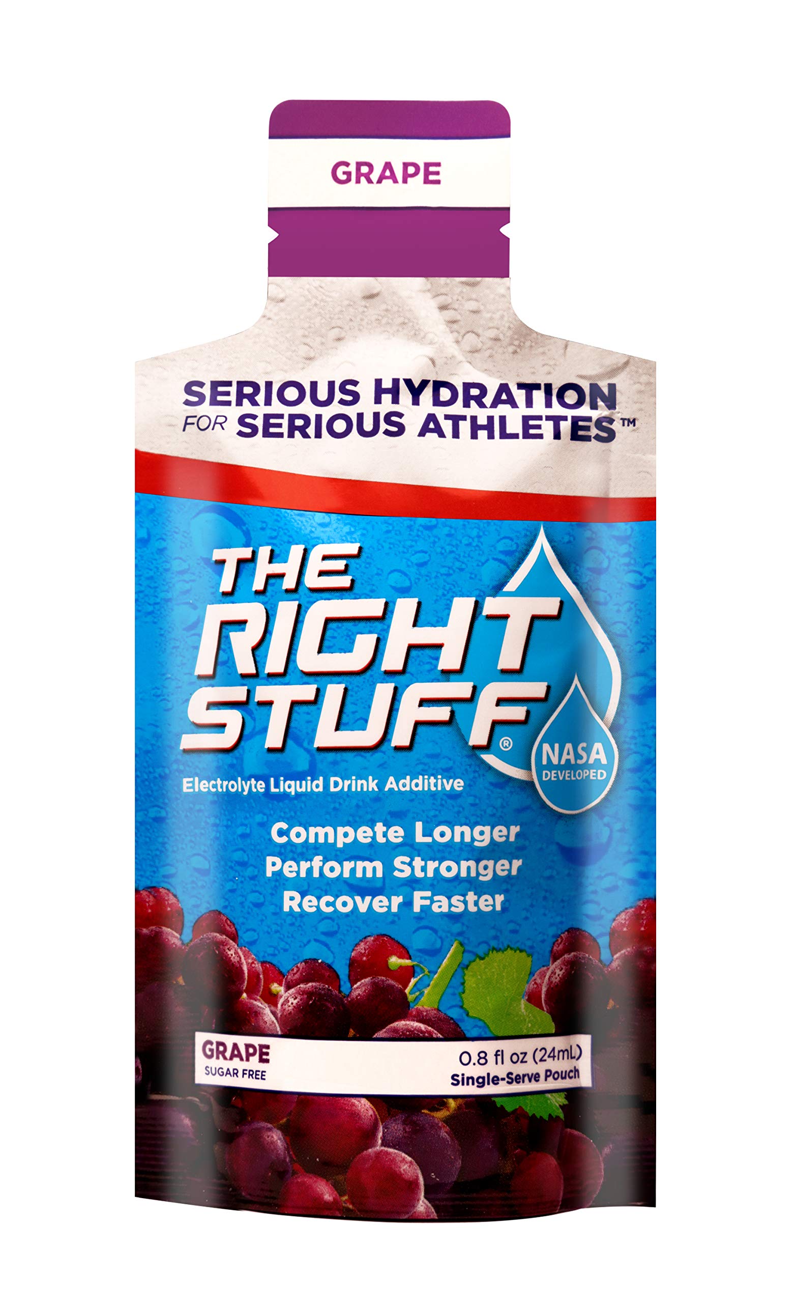 The Right Stuff concentrado electrolitos uvas, cuchara dosificadora, ideal para rehidratarse entre sesiones
