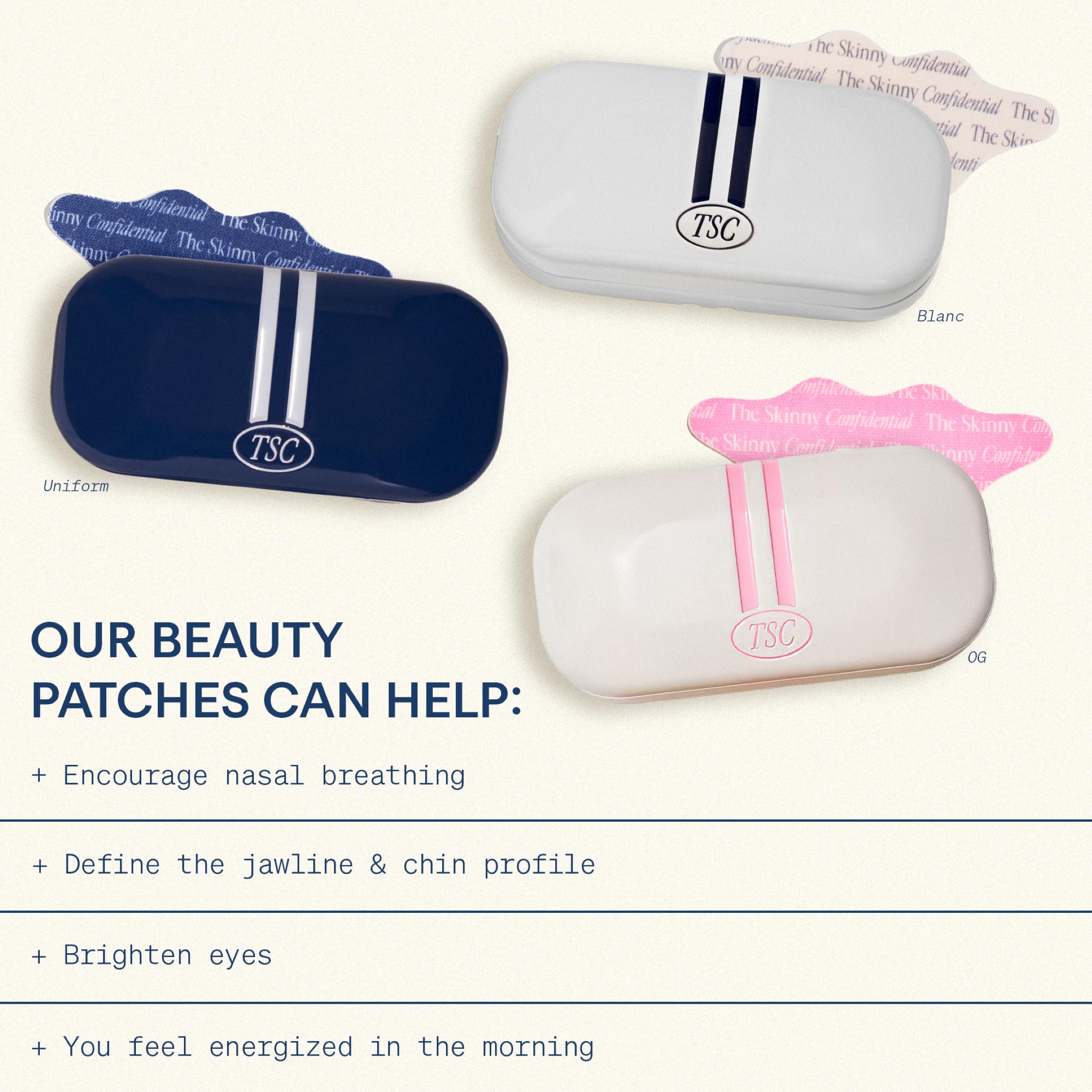 The Skinny Confidential parches belleza linea mandibula mejora contorno facial nocturno