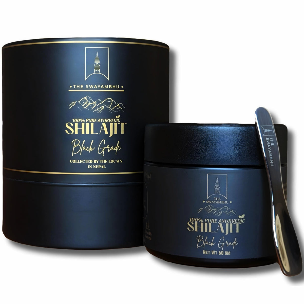 The Swayambhu SHILAJIT resina negra de Nepal para energía y vitalidad diaria.