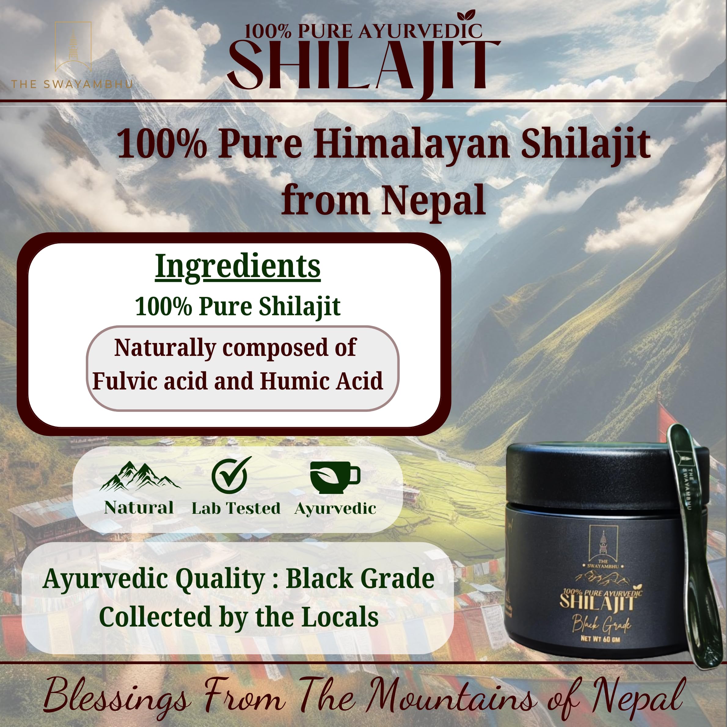 The Swayambhu SHILAJIT vegano y orgánico, sin químicos añadidos.