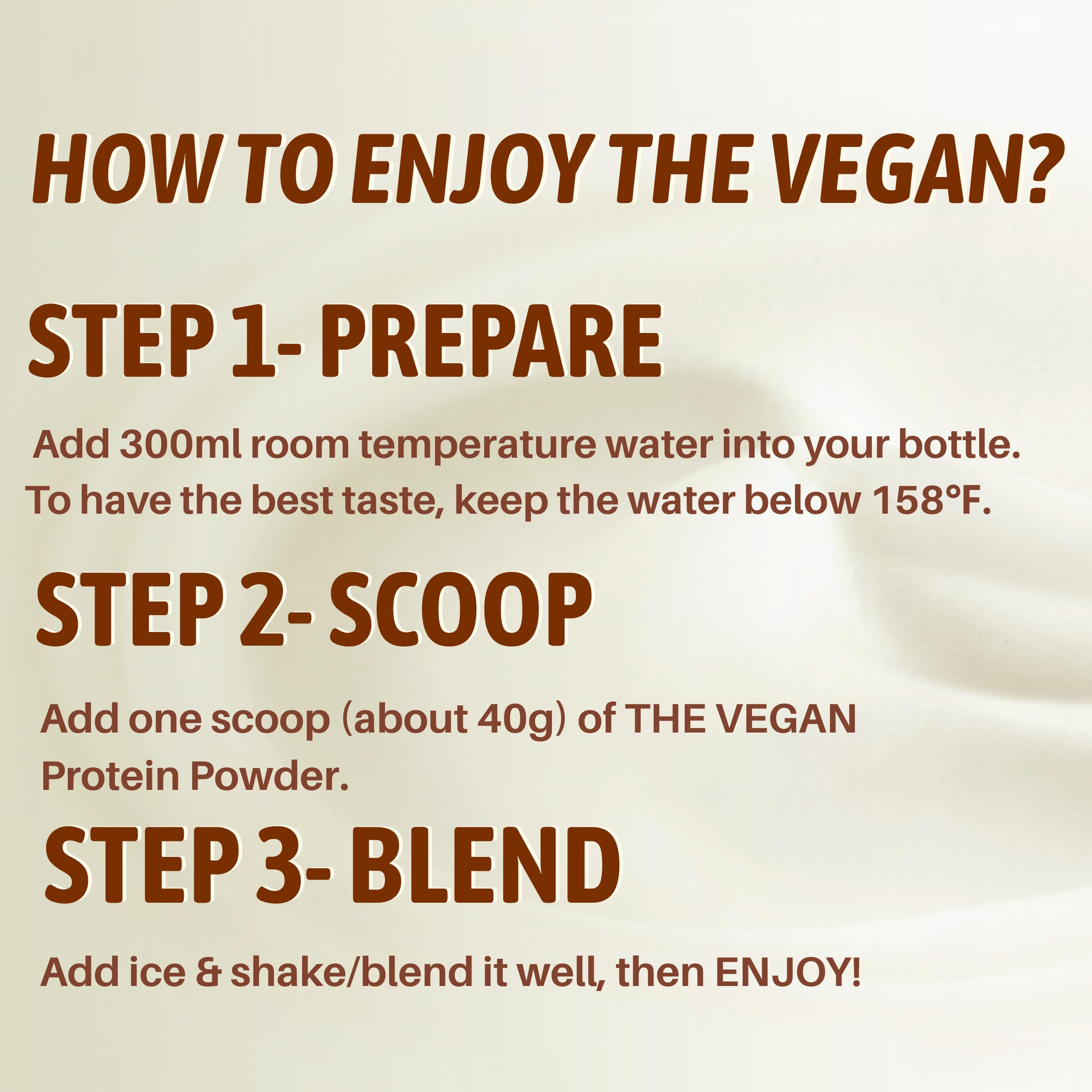 THE VEGAN Proteína en polvo vainilla, vaso de bebida, fuente de proteína y probióticos.