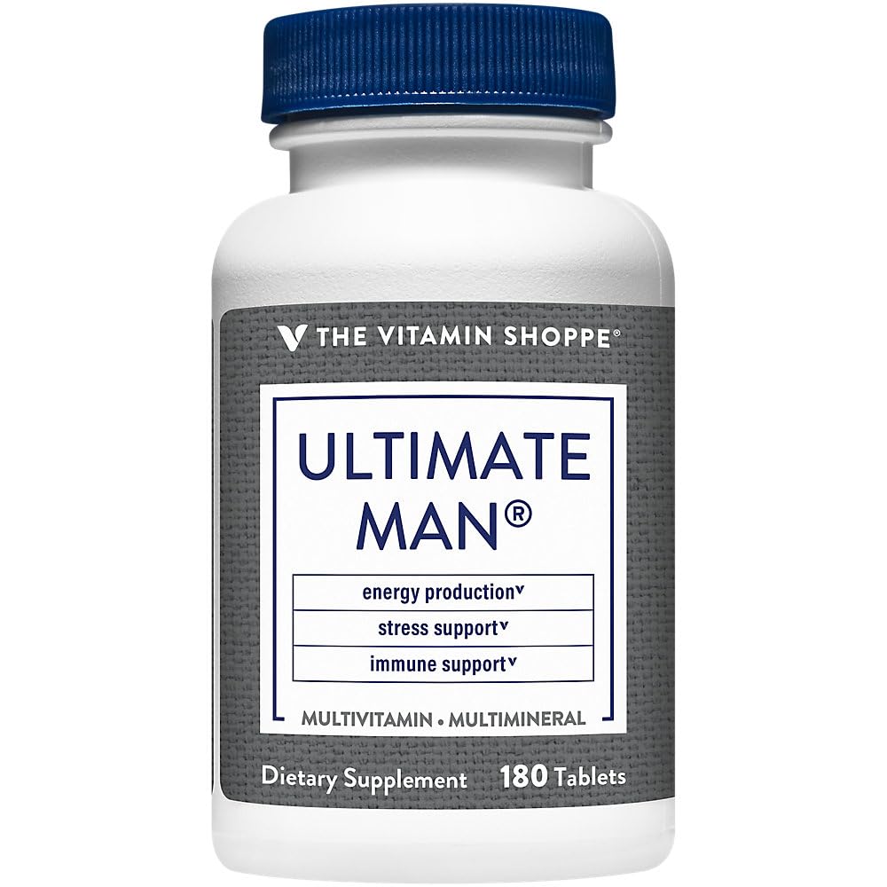 The Vitamin Shoppe Ultimate Man Multivitamin: formula libre de gluten y lacteos para dietas sensibles