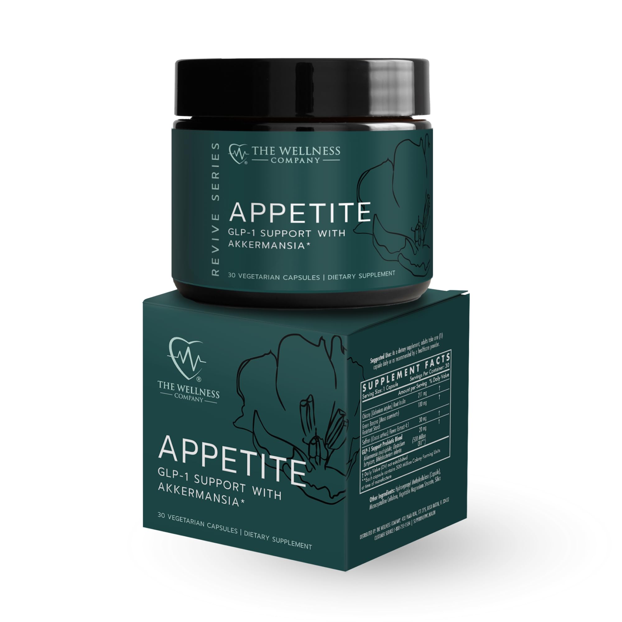 The Wellness Company Appetite: uso diario para apoyar hábitos saludables y bienestar general.
