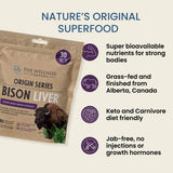 The Wellness Company Higado de bison detalle nutricional: aporta nutrientes para piel y energía.