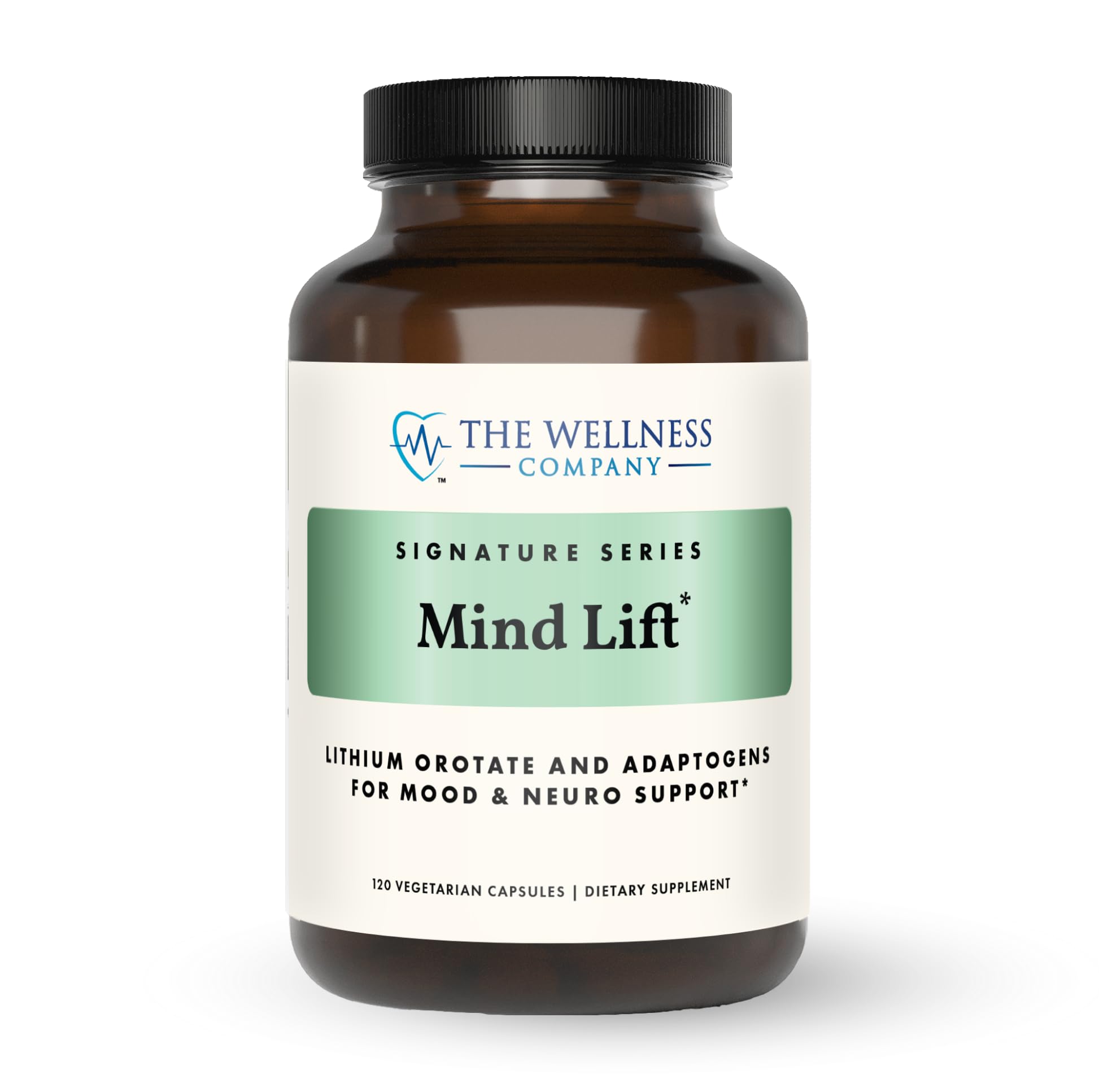 Mind Lift de The Wellness Company, botella de cápsulas para apoyo diario