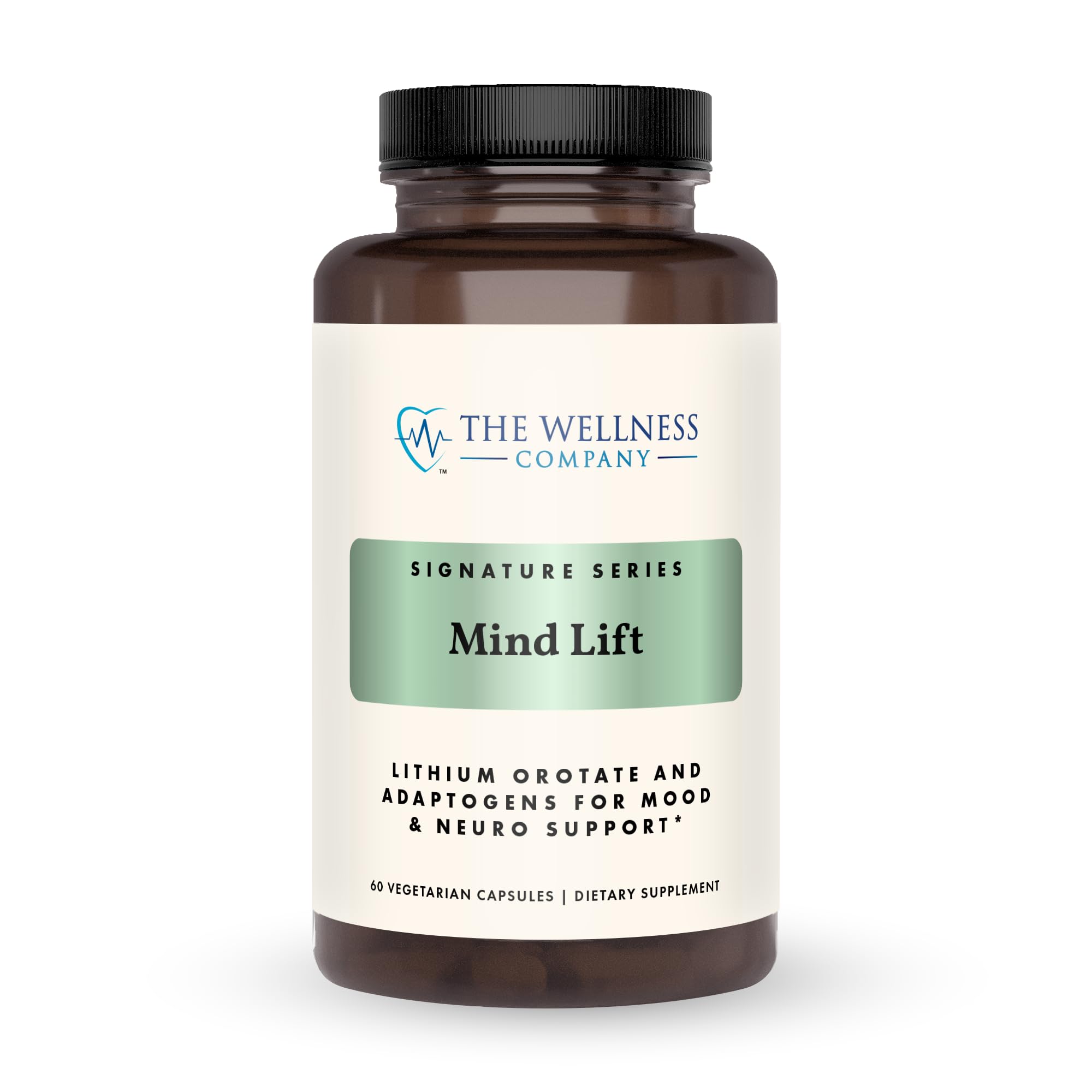 The Wellness Company Mind Lift, botella con cápsulas para apoyar el estado de ánimo