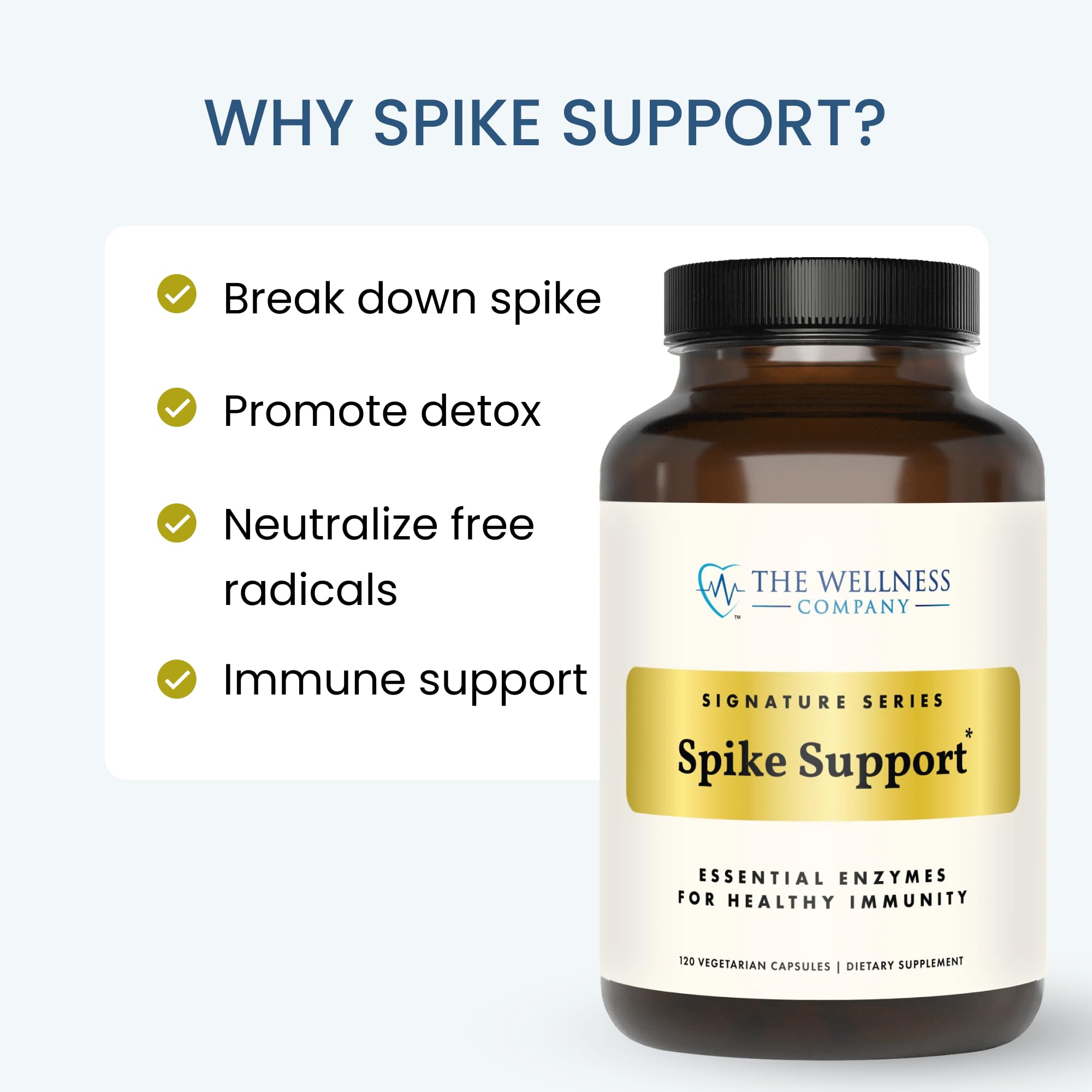 The Wellness Company Spike Support, extracto de sativa negra, mejora la absorción de nutrientes.