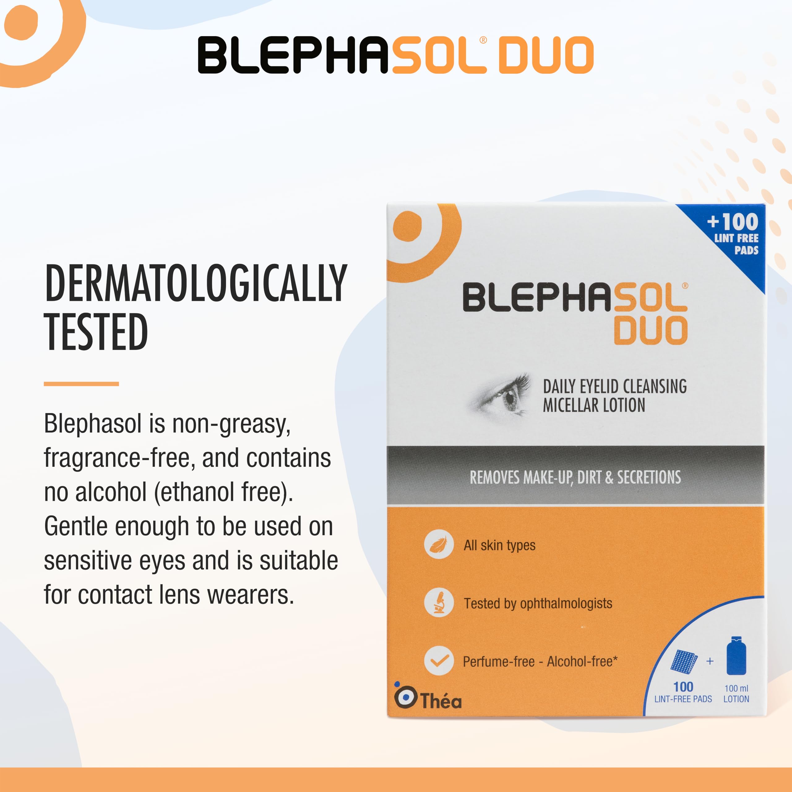 Blephasol Duo: kit de cuidado ocular para limpieza diaria.