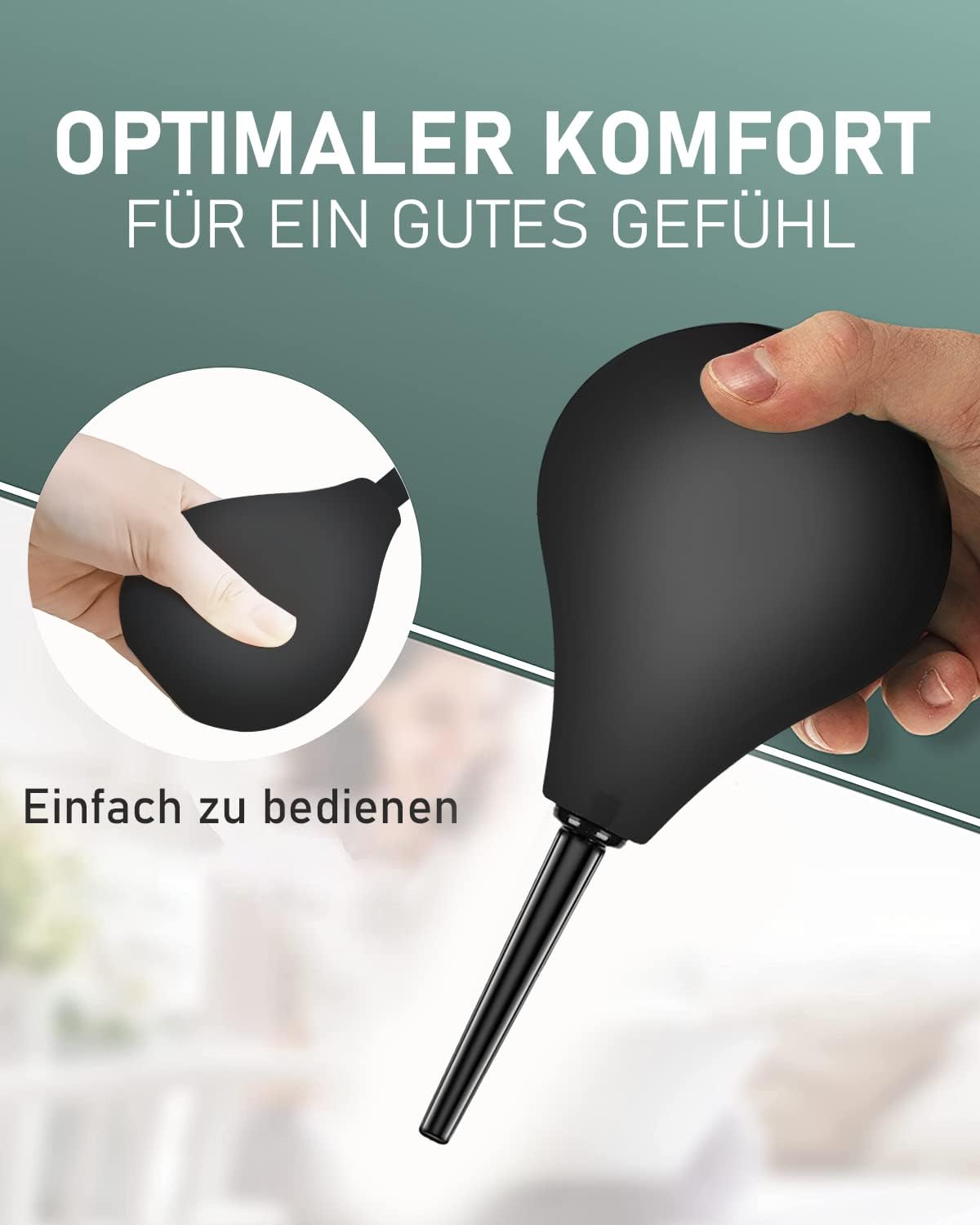 TheClover enema para principiantes negro facilita uso seguro.
