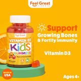 The Feel Great Vitamin Co botella de gomitas D3 para niños, fácil dosis diaria