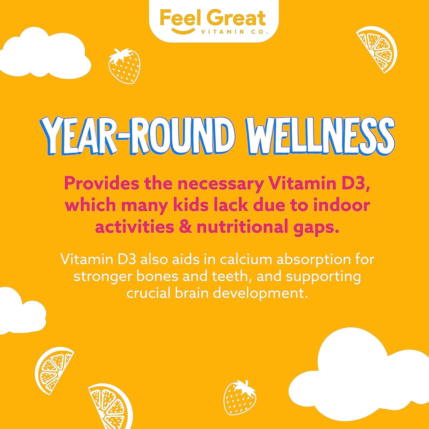 The Feel Great Vitamin Co gomitas veganas D3 para niños, opción base vegetal
