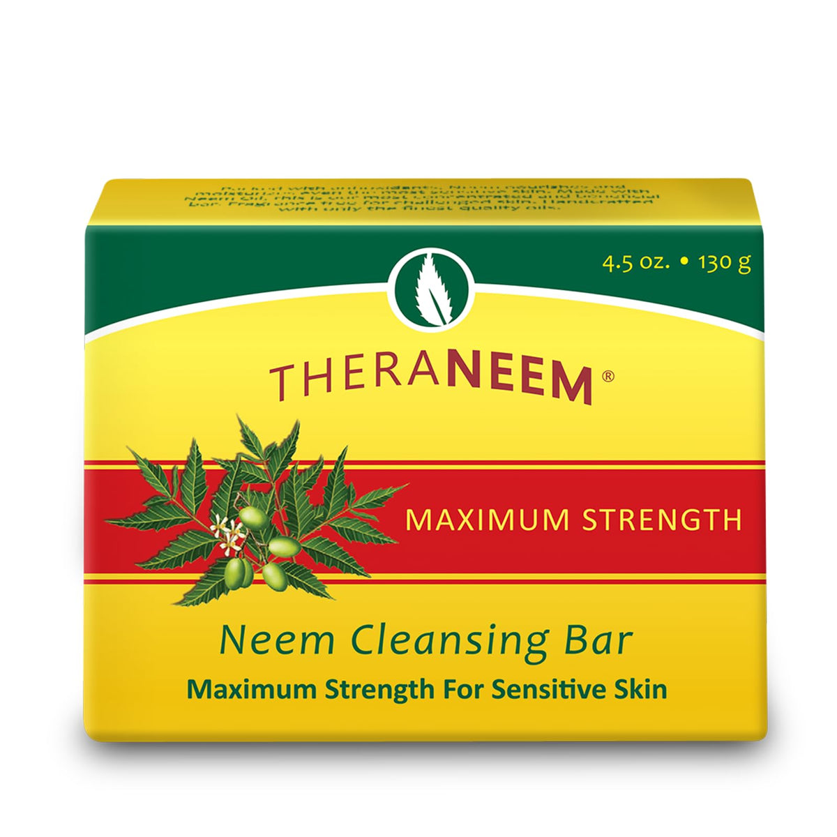 Thera Neem barra-jabón frente: cuidado diario suave para piel sensible.
