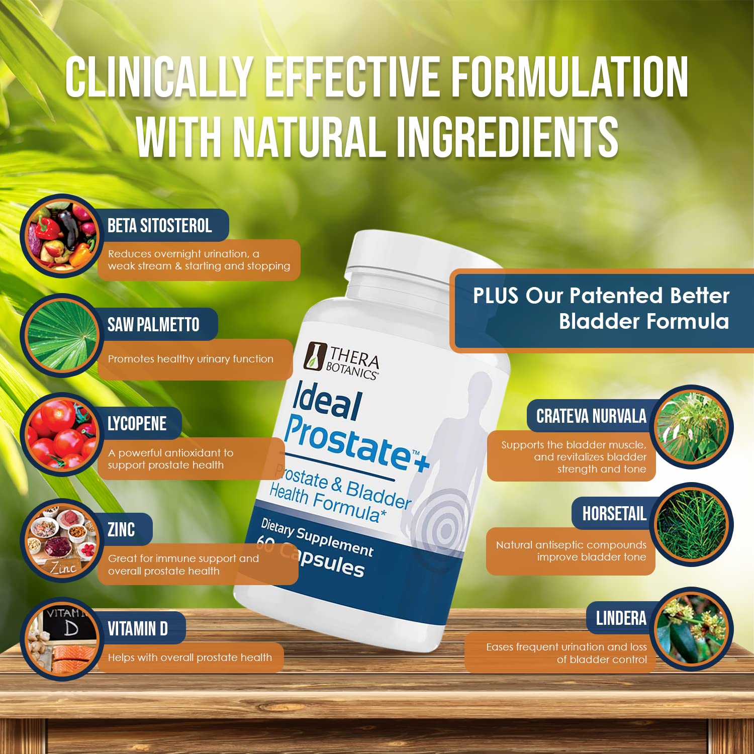 Therabotanics Ideal Prostate Plus, empaque: presentación práctica para almacenamiento