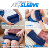 TheraICE AnySleeve para pantorrilla ofrece cobertura completa y alivio continuo.