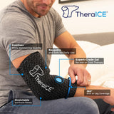 TheraICE gel frío: enfriamiento reutilizable para codo y molestias.