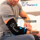 TheraICE gel reutilizable dentro de la manga para alivio confiable.