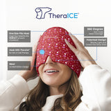 Gorra TheraICE vista lateral para enfriar toda la cabeza.