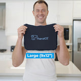 TheraICE PROpack en el muslo para tensiones y recuperación.