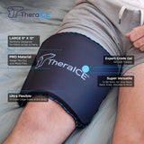 TheraICE PROpack en la rodilla para alivio de inflamación y dolor.