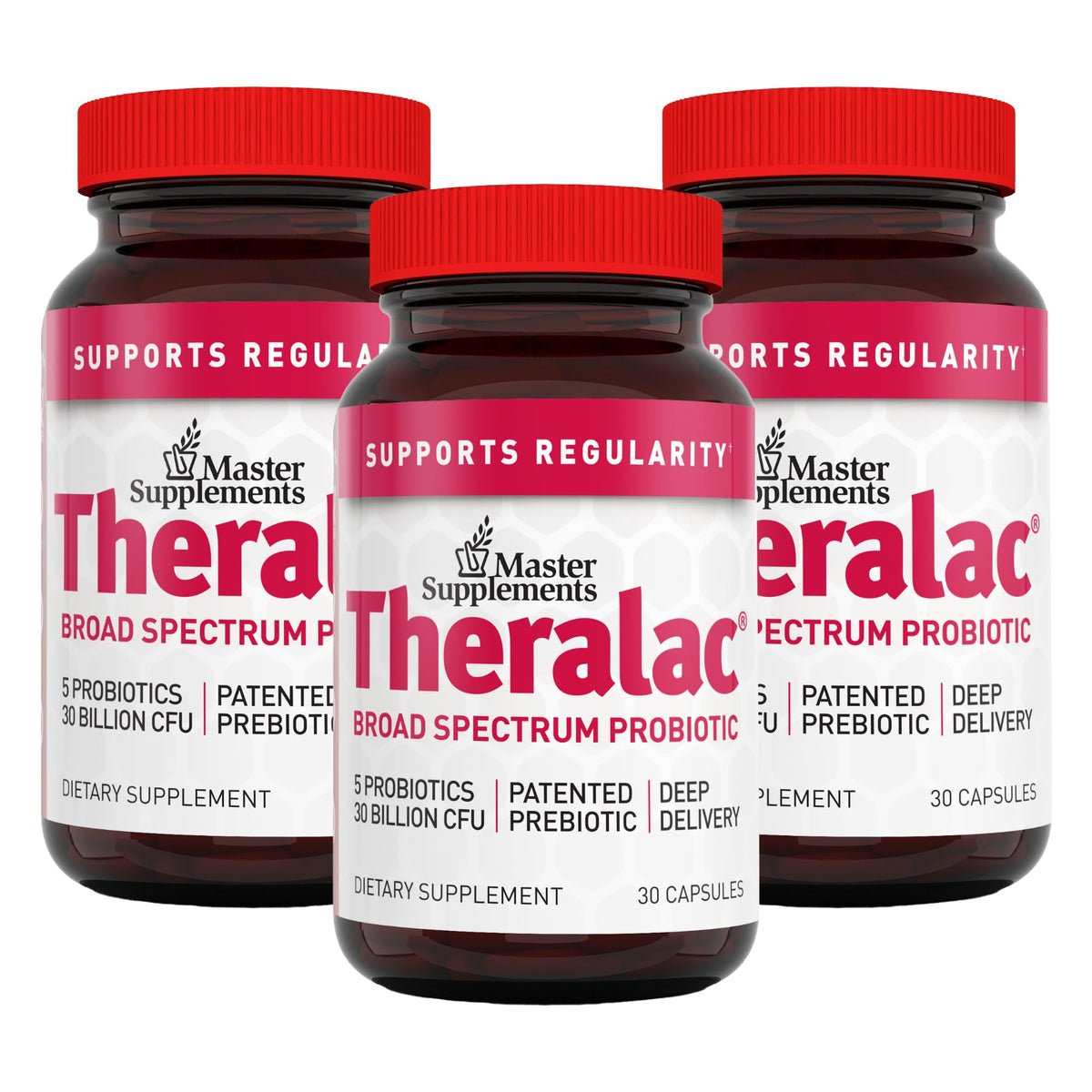 THERALAC botella en primer plano para apoyar la salud digestiva
