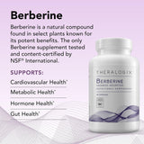 Theralogix Berberina: etiqueta informativa destacando biodisponibilidad y pureza