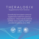 Canabrex Theralogix tomando cápsulas de noche, apoyo para sueño y recuperación.