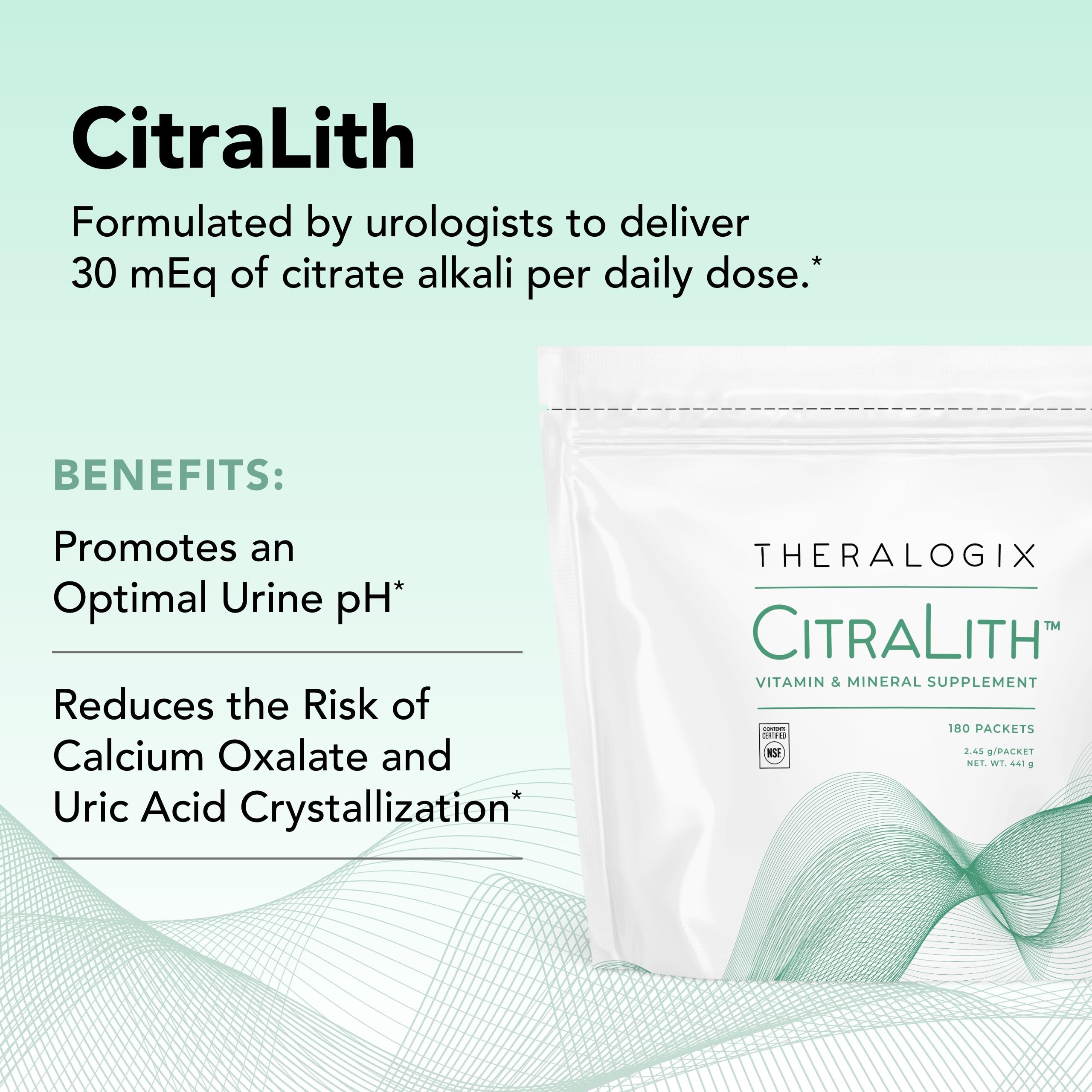 Theralogix Citrilith: ingredientes certificados NSF garantizan calidad y pureza.
