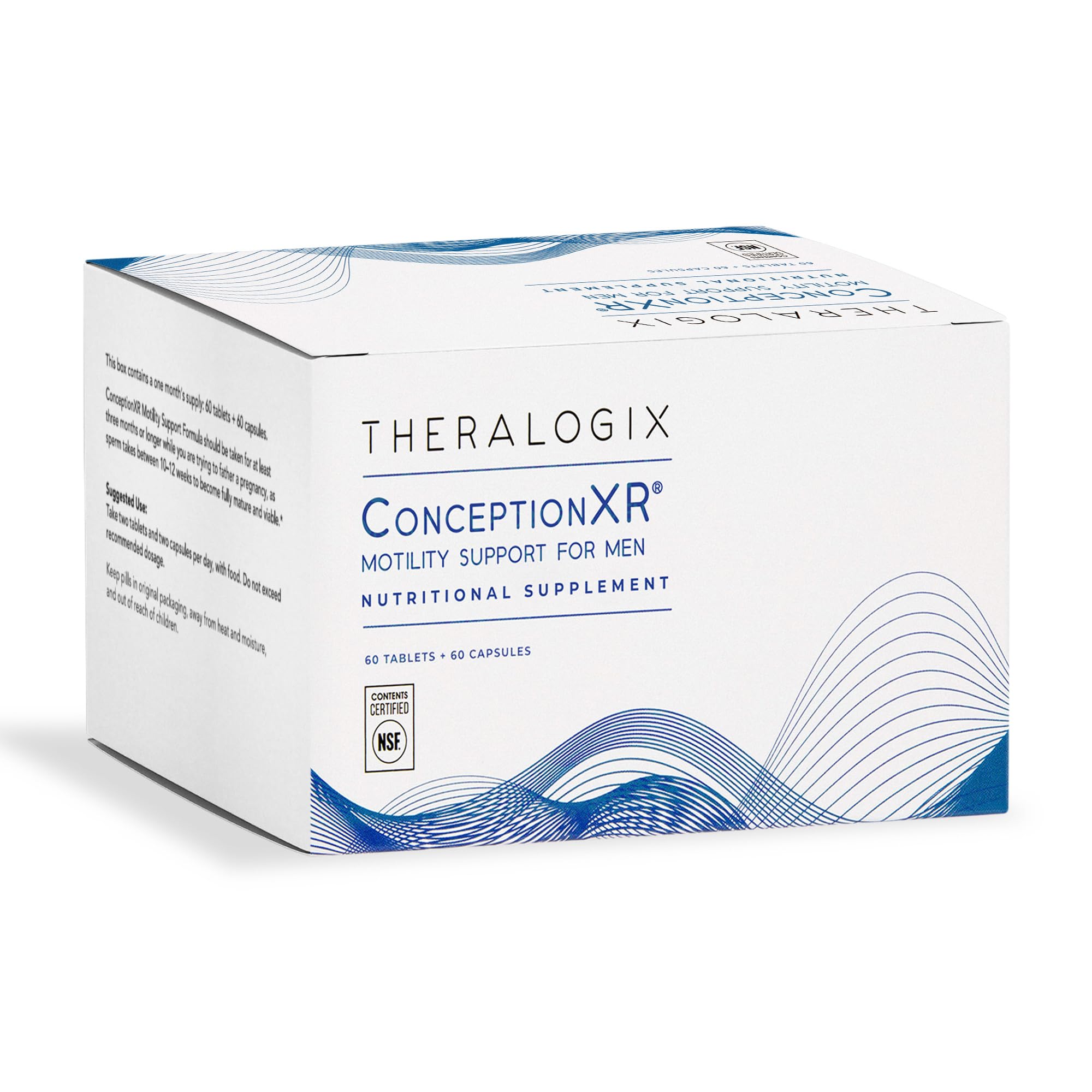 Theralogix ConceptionXR frasco frente, apoyo a la fertilidad masculina.