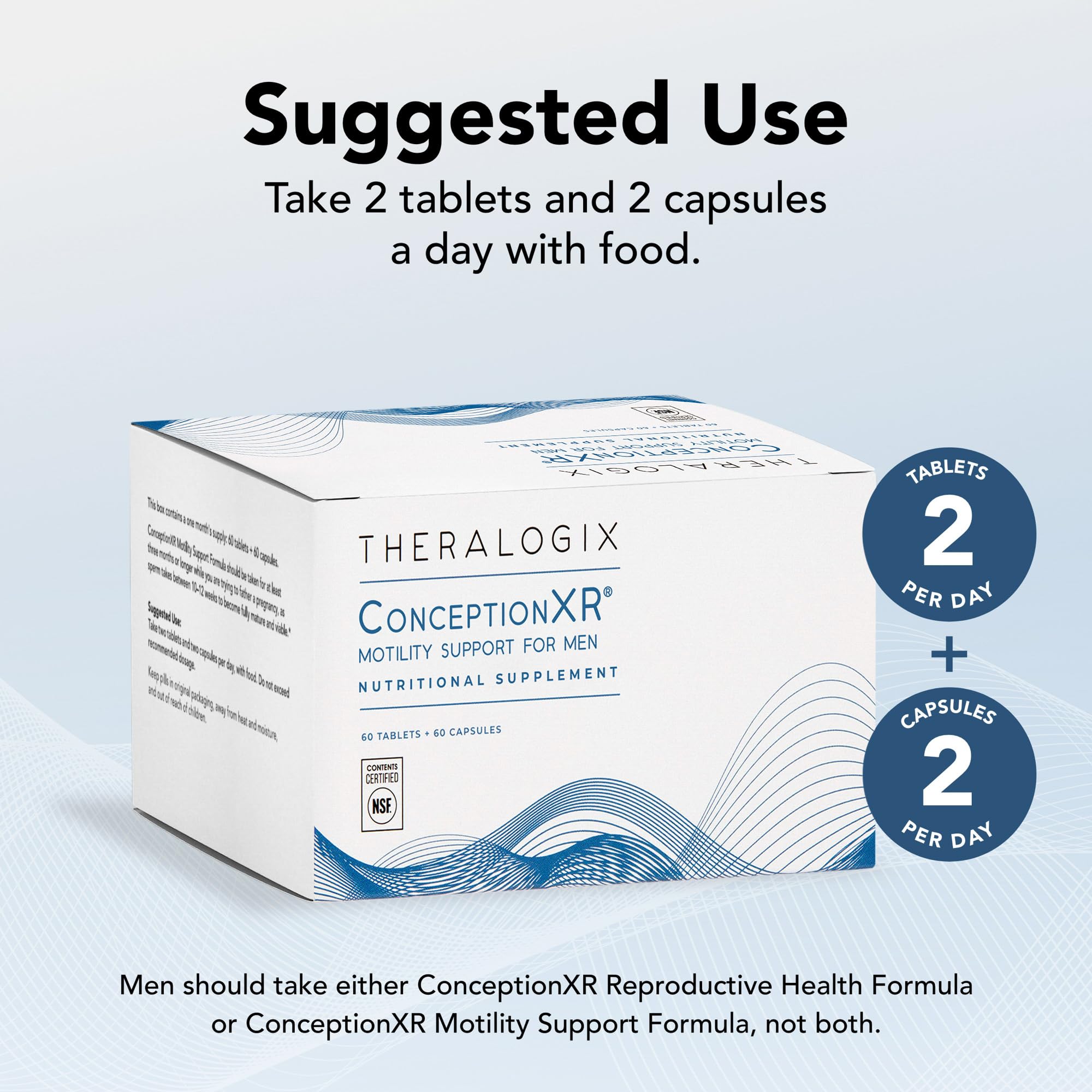 Tabletas Theralogix ConceptionXR, 60 tabletas para motilidad.