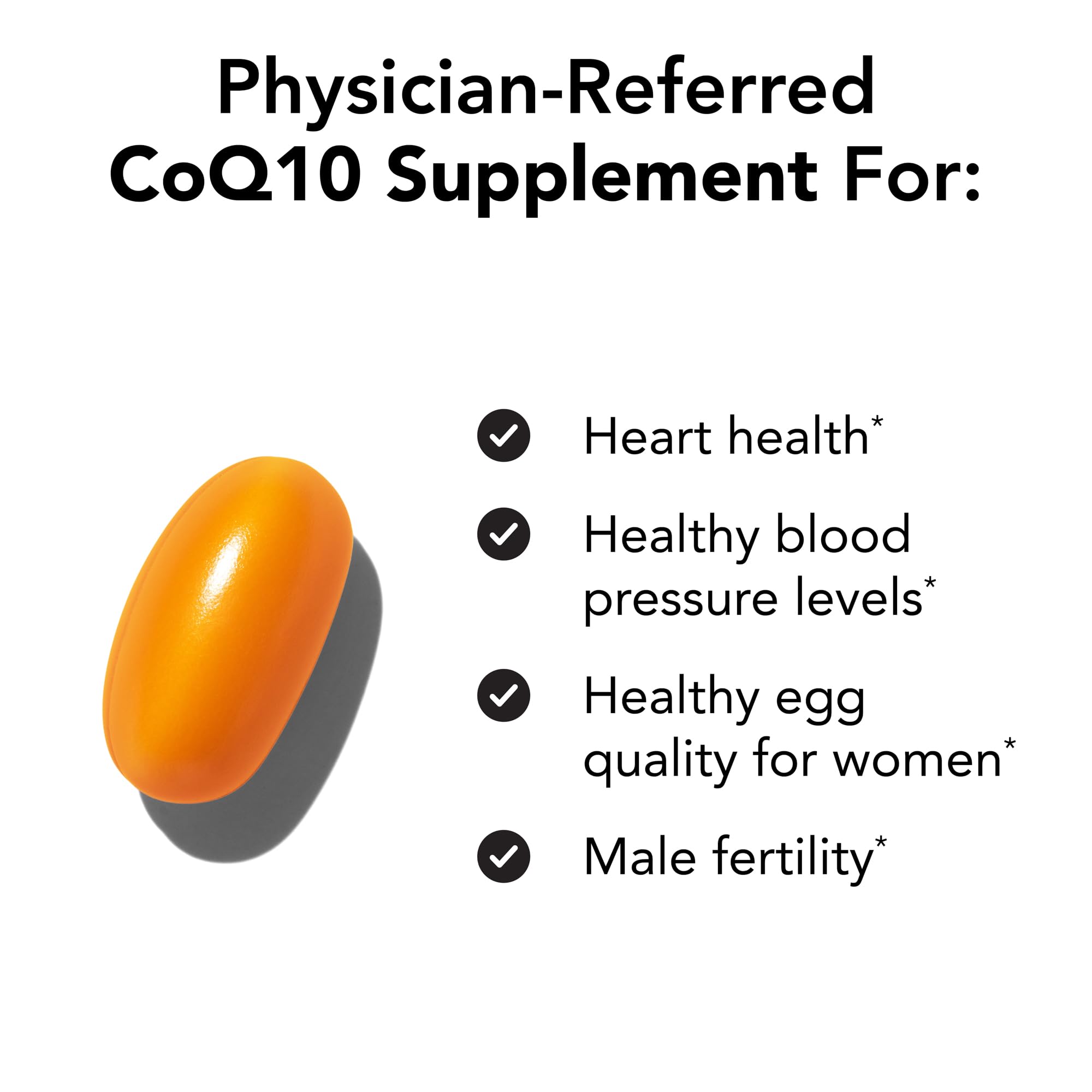 NeoQ10 label graphic with NSF-certified quality indication.